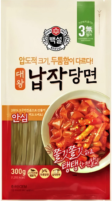 백설 대왕 납작당면, 300g, 1개