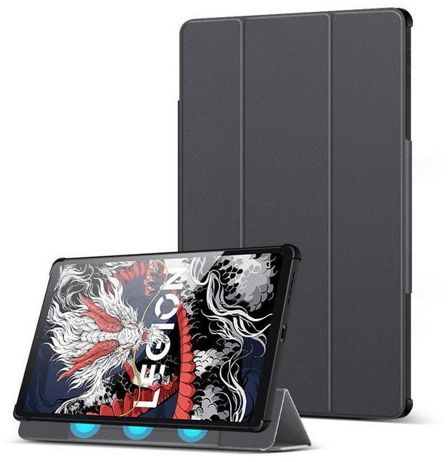 레노버 y700 4세대 케이스 자석 흡착 분리형 실리콘 3단 커버, Y700 3세대 모델 (8.8 인치), 그레이, 1개