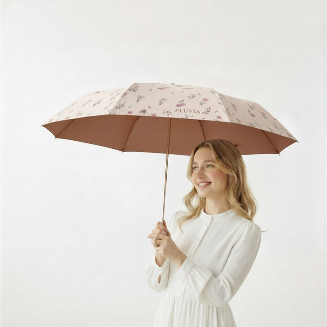 플루비아 클래식 커브드 양산 암막 우양산 고급형, 체리