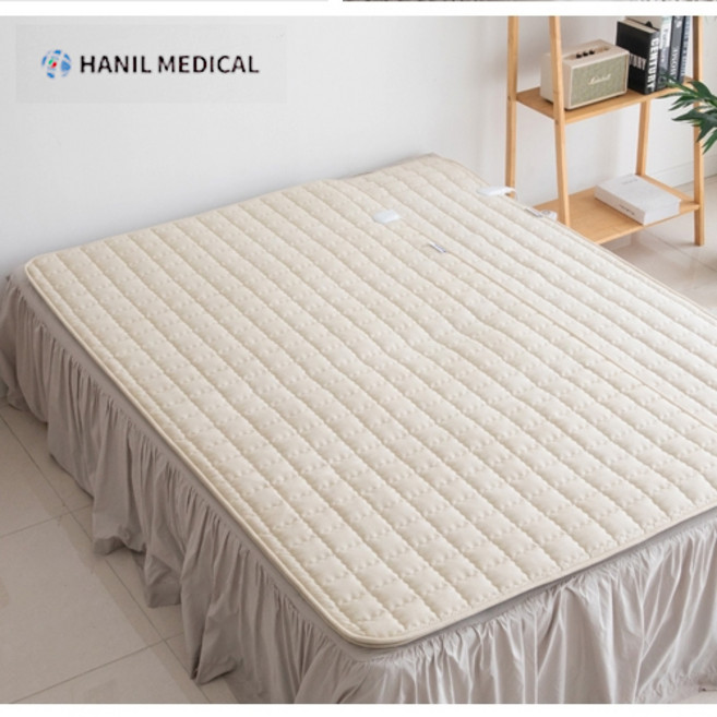 [26최신형] 한일의료기 색상별 향균탈취인증 두툼한 15온스 카본 탄소매트, 킹(분리난방), ivory