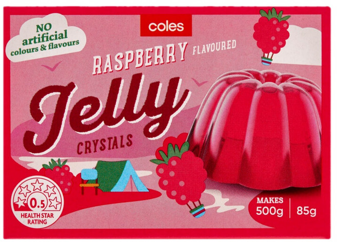 호주 콜스 라즈베리맛 젤리 믹스 파우더 85g Coles Raspberry Jelly Crystals, 1개