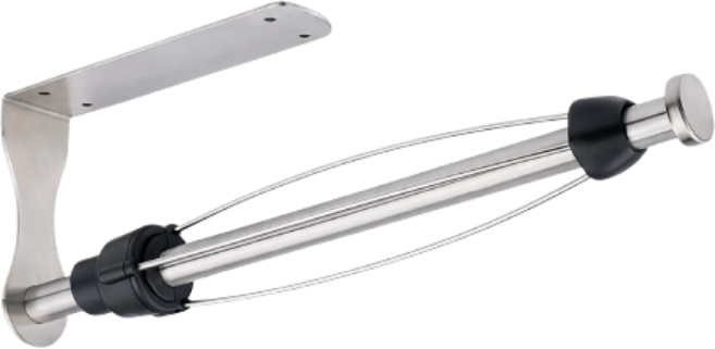 디와이홈 무타공 스텐 키친타올걸이 한손뜯기 풀림방지, 1개, 실버