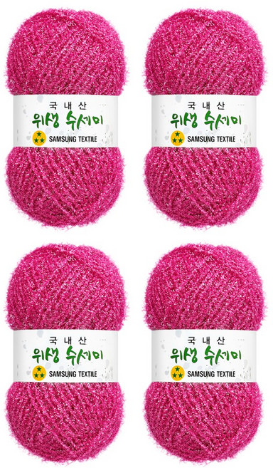 [삼성모사] 위생수세미 도톰한 수세미실, 4개, 706