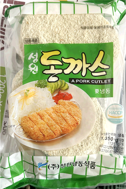 성원 돈까스 1.35kg 육가공품 냉동 업소용, 1,350g