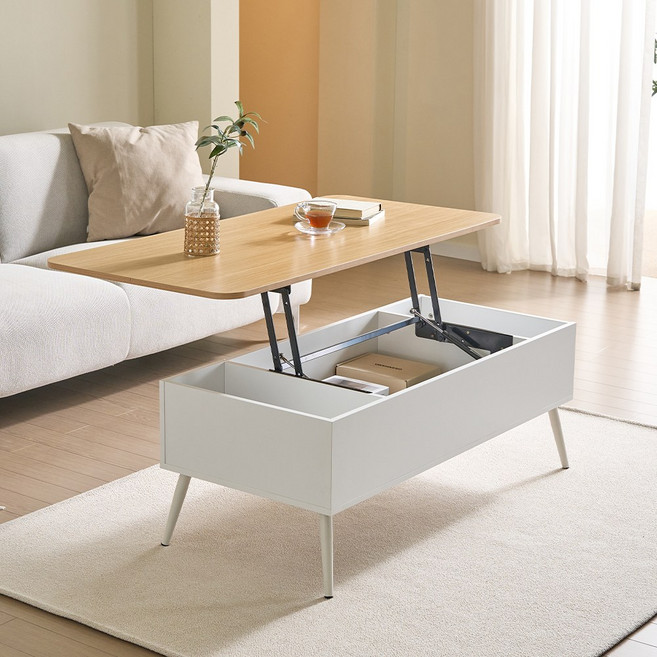 웨이 리프트업 테이블 높이조절 업모션 800 1200, 오크