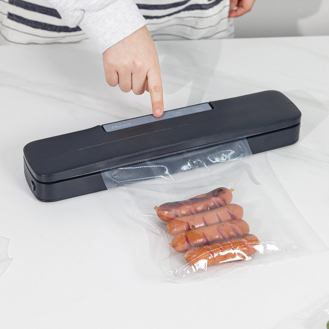 신일 진공포장기 자동압축기 가정용 업소용 음식 식품 밀봉, 블랙