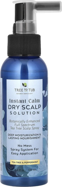 Tree To Tub 인스턴트 캄 드라이 두피 솔루션 티트리 & 페퍼민트 100ml(3.4fl oz), TreeToTub인스턴트캄드라이두피솔루션티트리페퍼민트1, 1개, 100ml - 쿠팡