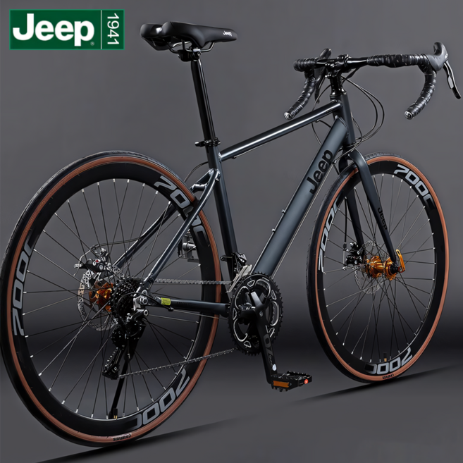 Jeep RS730 알루미늄 700C 하이브리드 올라운드 로드자전거, 미스트 그레이, 24단, 드롭바, 1개