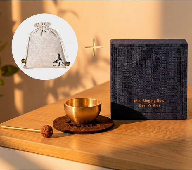 미니 싱잉볼 세트 소리 명상 평안 집중 마음 힐링 요가, 미니 싱잉볼 SET + 미니 파우치 증정, 1개