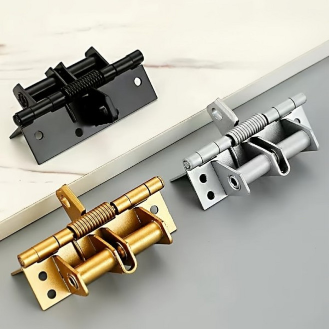 자동 도어 클로저 힌지 다기능 도어 클로저 90도 위치 조절 기능 포함 4 숨김형 도어 스프링 힌지, 03 03 Black, 1개
