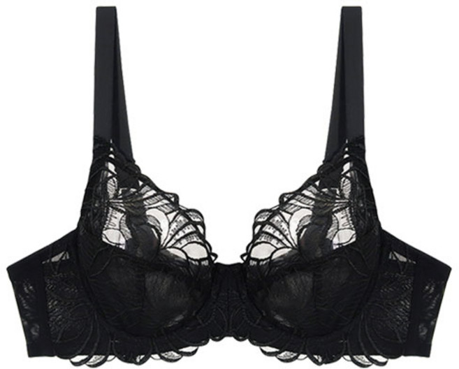 판도라by비비안 B-D컵 시스루 와이어 사이드업 올레이스 홑겹브라1종