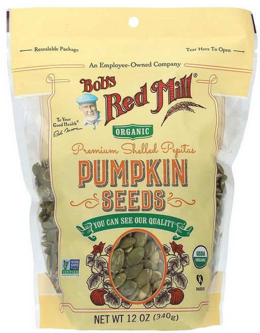 Bobs Red Mill 밥스레드밀 펌킨 씨드 호박씨 340g Organic Pumpkin Seeds, 1개