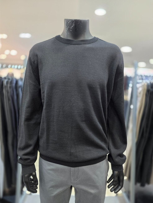 레노마 옴므 S/S 블랙 모 면혼방 라운드 니트 PEMKT02 _BP_BP_BP_BP