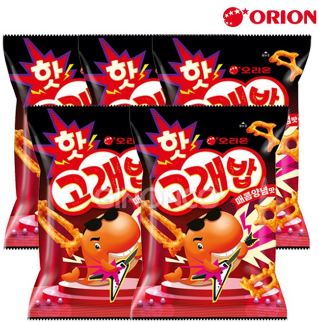 오리온 핫고래밥 매콤양념맛 118g 봉지 과자 간식