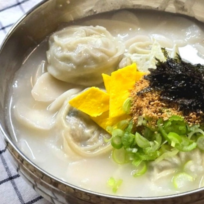 해와바다 깊고 진한 사골육수 떡만두국 정식세트 김가루 동봉 떡국, 5개, 571g