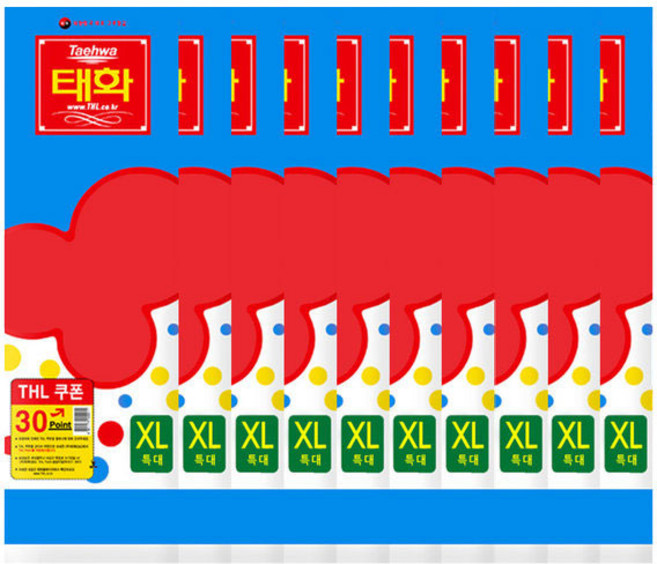 태화 고무장갑 특대형 XL특대 X 10켤레, 레드, 특대(XL), 1개
