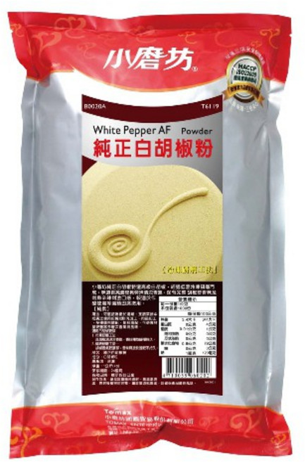 小磨坊 純正白胡椒粉 AF 1kg, 1個