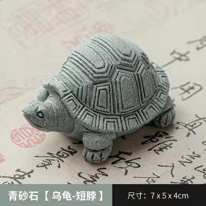 青砂石 龍 造型擺件 可愛吉祥物 創意家居裝飾