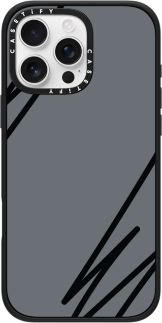 케이스티파이 CASETiFY 아이폰 16 프로 맥스 맥세이프 호환 임팩트 케이스 LINE ART Robot Gray - 글리터 인디고, {Size} {Color} -  매트 블랙, 1