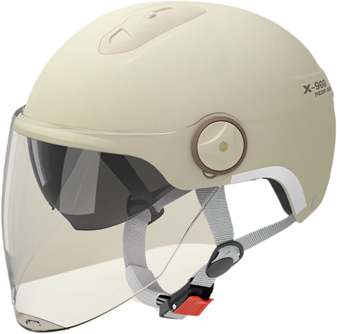 SUUNI 인증 여름 전기차 오토바이 헬멧 사계절 공용 여름 반모 안전모 헬멧, 롱 스타일의/노란색