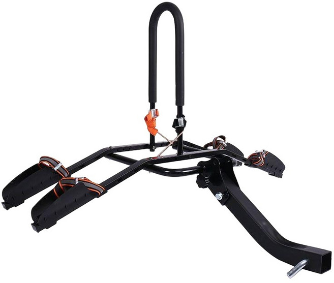 차량 자전거 거치대 후미랙 MTB 차량자전거거치대, 후크형, 스테인리스강 블랙 2대