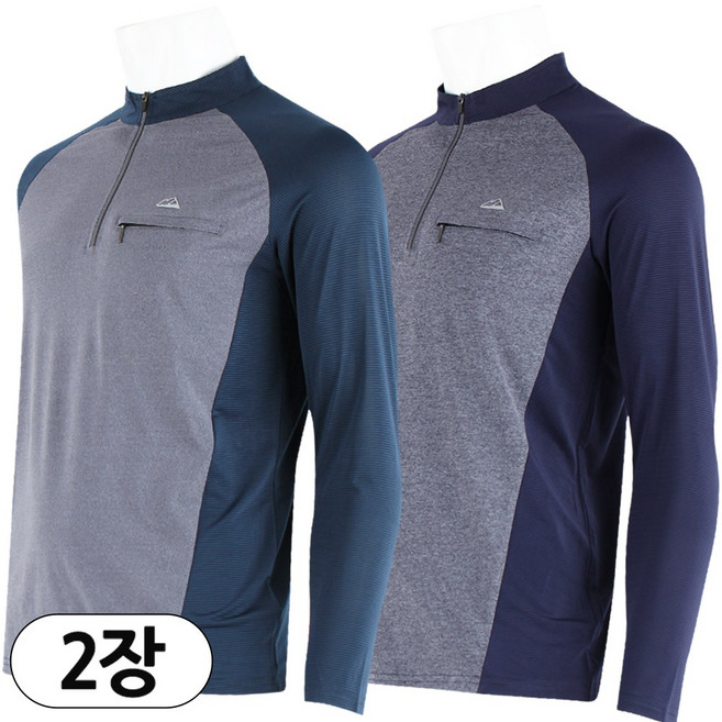 2장 [더빅보스] 남성 여름용 긴팔티 BB 빅위그 냉감 집업 등산티 _ 쿨 아이스 작업복티 가성비 우수한 스판 나그랑 티셔츠 _B2180