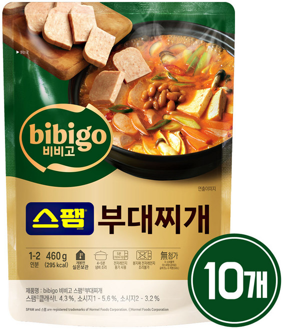 비비고 스팸 부대찌개 460g, 10개