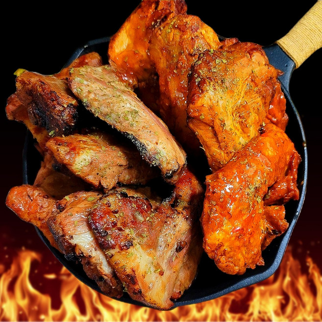 등갈비 바베큐 참나무 장작으로 바베큐향 가득, 고추장맛, 1개, 800g