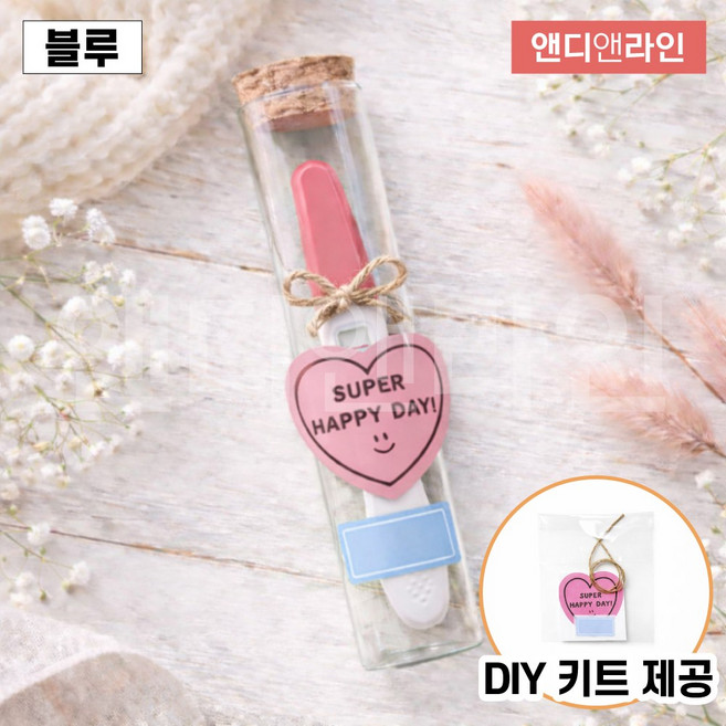 앤디앤라인 임밍아웃 임테기 임신 테스트기 diy 보관함 선물 키트 세트, 블루