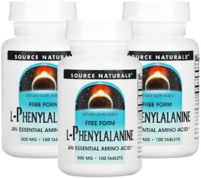 소스내추럴스 L 페닐알라닌 Phenylalanine 500mg 100정 3개, 30개 - 쿠팡