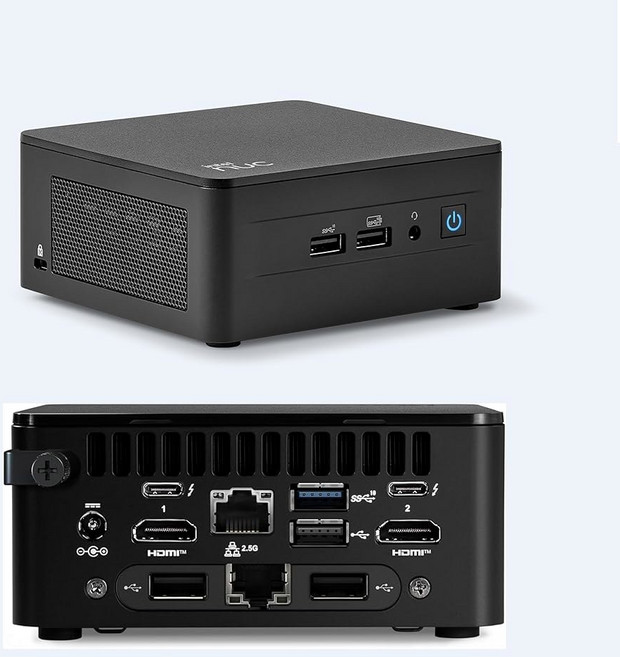 NUC 13 PRO NUC13ANHI50L 미니 PC 썬더볼트4 아이리스 LAN X 데스크탑 듀얼 인텔 I5-1340P 6E WIFI /HTPC 코어 컴퓨터 그래픽, 8G RAM+128G SSD