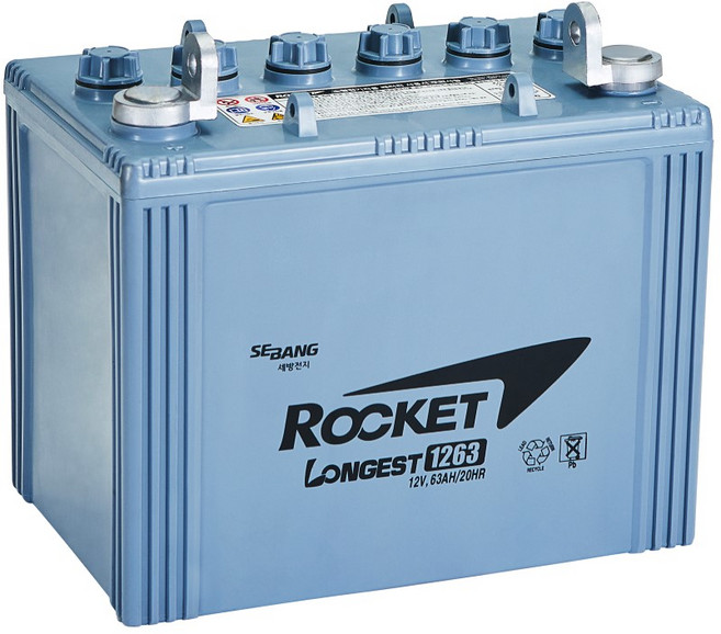 세방전지 로케트 딥사이클 배터리 Longest1263 (12V 63AH), 1개, 1개입