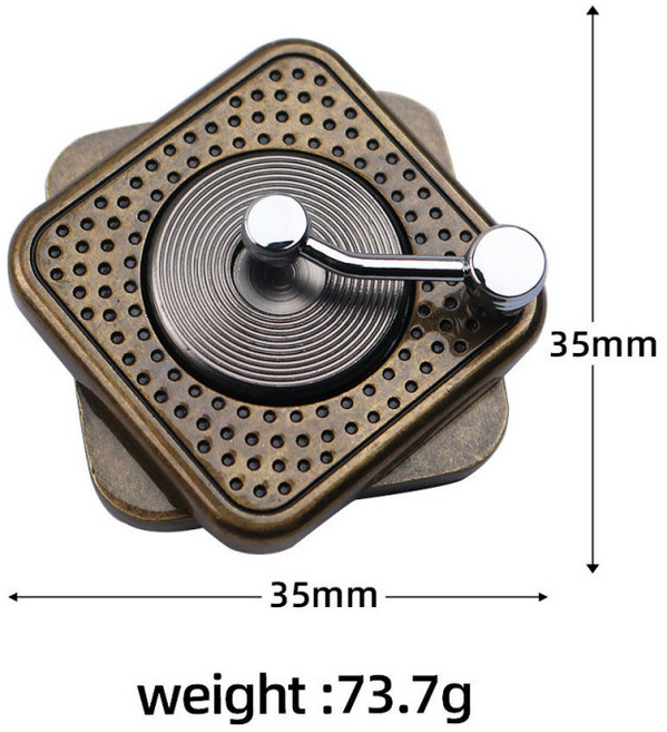 인셉션 토템 무한팽이 스피너 EDC 메탈 손가락 팽이 해머 미니어처, 1개, 턴테이블