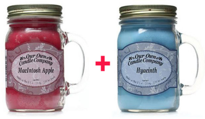 ourown candle 아워오운 캔들 메이슨자 2개세트, 허니써클2개, 1세트, 365L