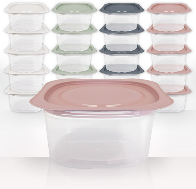 소확행몰 전자렌지 사용가능 간편한 집밥 용기 300ml (색상선택가능), 20개, 색상별로5개씩