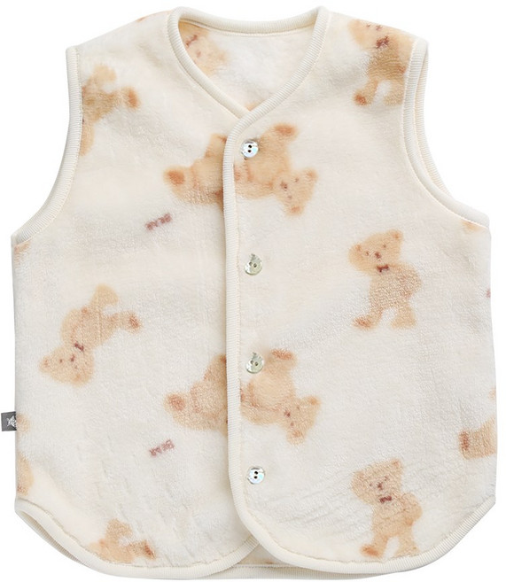 그린베베 겨울용 포근베어 극세사 조끼