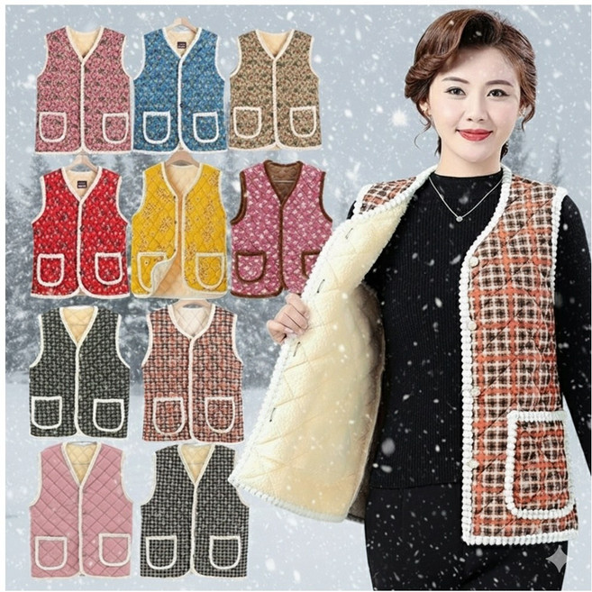 셀딕터 겨울 김장조끼 할머니 조끼 베스트