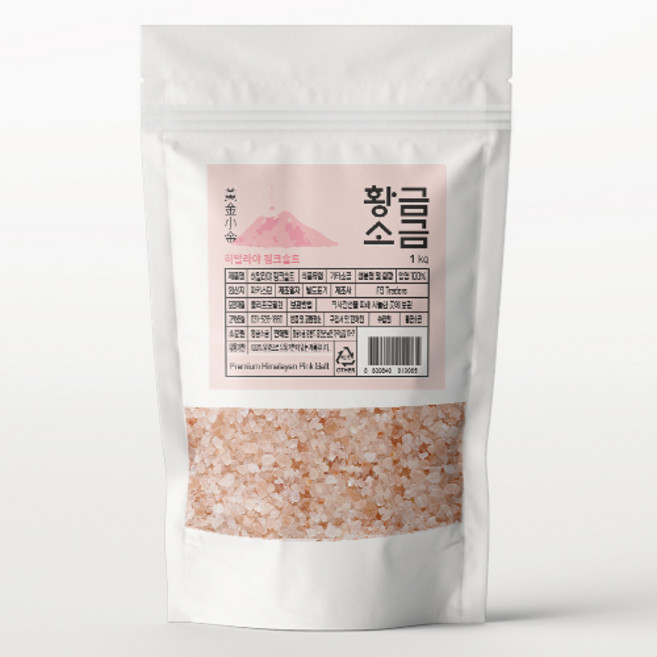 황금소금 히말라야 핑크솔트 굵은 소금, 1개, 1kg