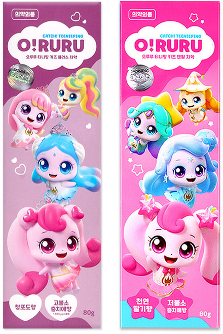 캐치티니핑 고불소치약 + 캐치티니핑 덴탈치약, 1세트, 2개입, 고불소차약+덴탈치약