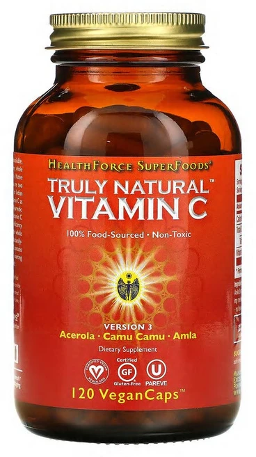 HealthForce Superfoods 트루리 내추럴 비타민C 베지 캡슐 120정(캡슐 1정당 46.75mg) Superfoods (헬스포스 슈퍼푸드), HealthForce Superfoods, 트루리 내추, 1개, 120정 - 쿠팡