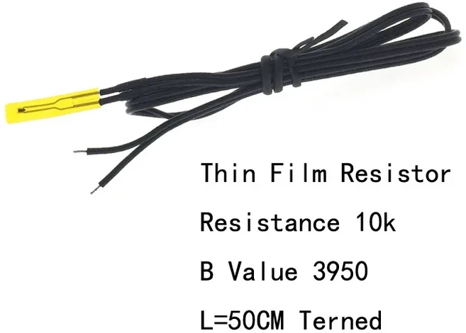 온도 센서 10K B3950 표면 필름 와이어 길이 50cm 측정 프로브 NTC 서미스터 개