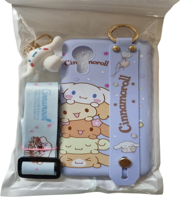 갤럭시 엑스커버5 케이스 유니크한 강아지 키즈폰 스트랩 목걸이 피규어