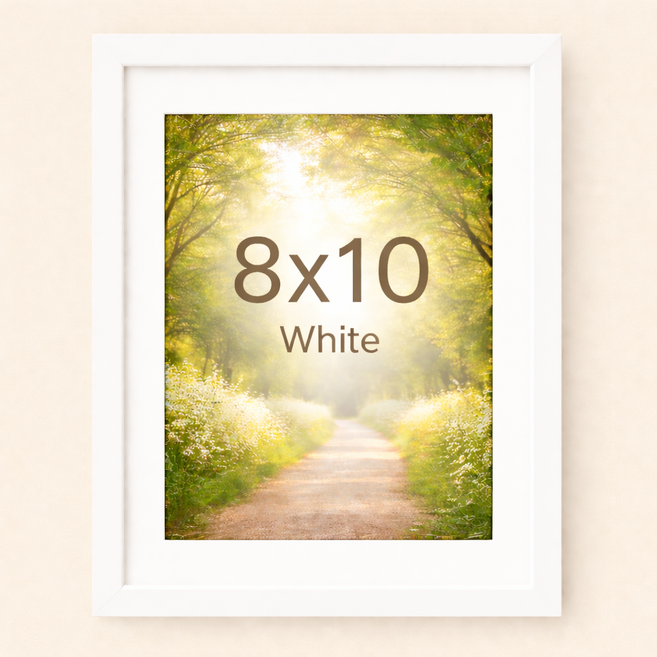 하스몰 전시용 고급 우드 인테리어 매트지 액자 프레임, 1개, 화이트