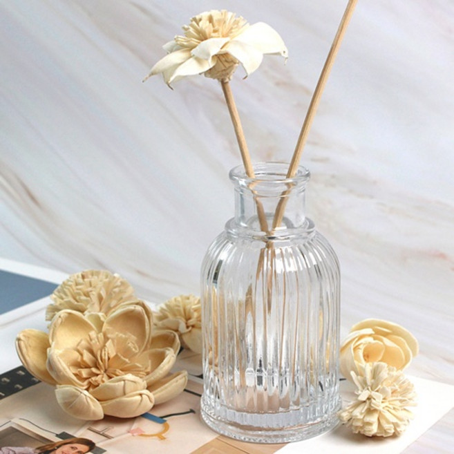 디퓨저 유리 용기 - 일자라인 투명 (100ml)