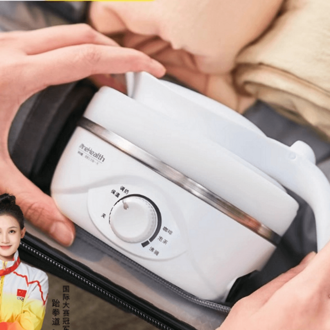 SH몰 접이식전기포트 휴대용 미니 여행용 캠핑용 소형 분유 커피 출장용, 화이트 온도조절가능