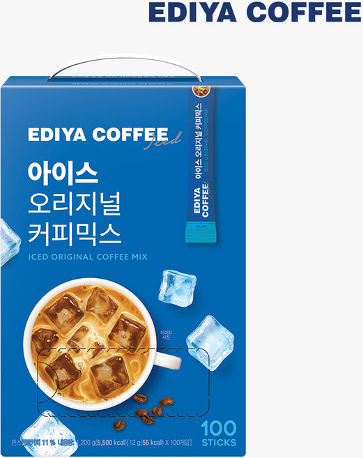 이디야 아이스 오리지널 커피믹스, 12g, 1개, 100개입