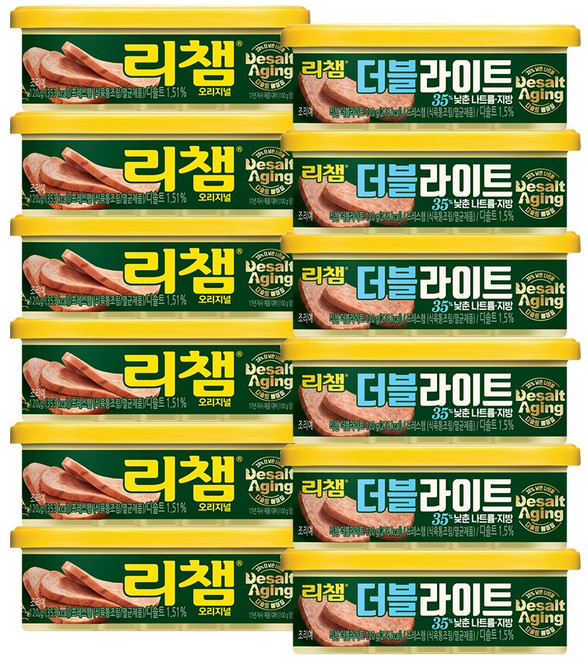 동원 리챔 오리지널 120g 6개 + 더블라이트 120g 6개, 12개