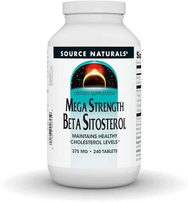 소스내츄럴스 메가 스트랭스 베타 시토스테롤 375mg 타블렛, 240정, 1개 - 쿠팡