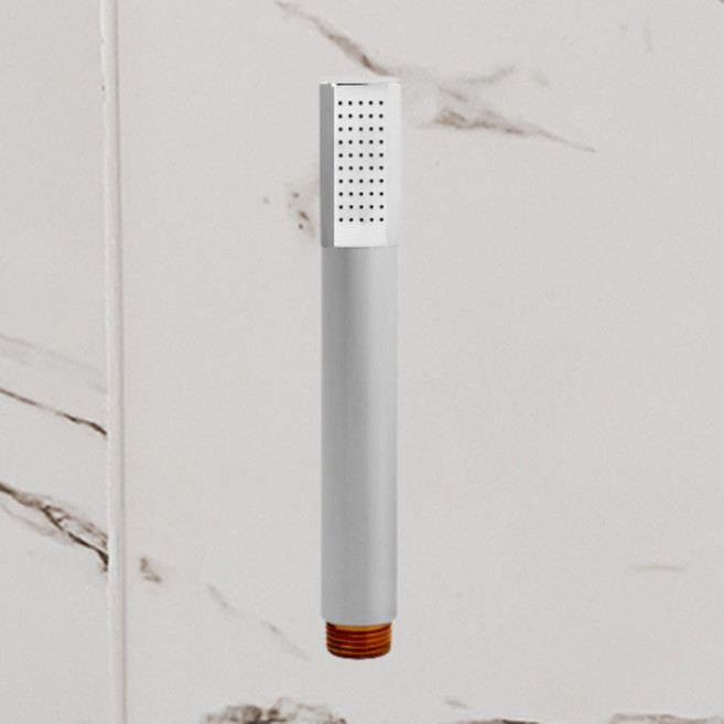 푸토 직사각 욕실 샤워기헤드 샤워헤드 머리 교체 스텐레스 크롬 재질 17 X 2.5 X 2.5CM, 1개