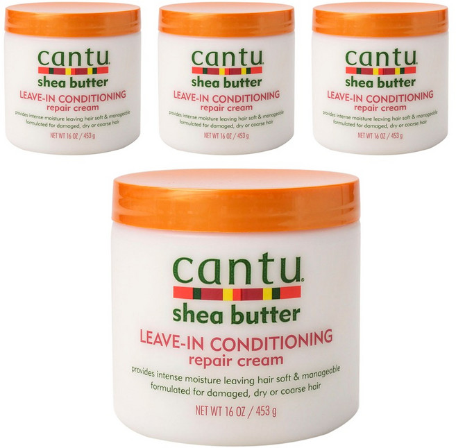칸투 시어 버터 리브-인 컨디셔닝 리페어 크림, 453g, 4개